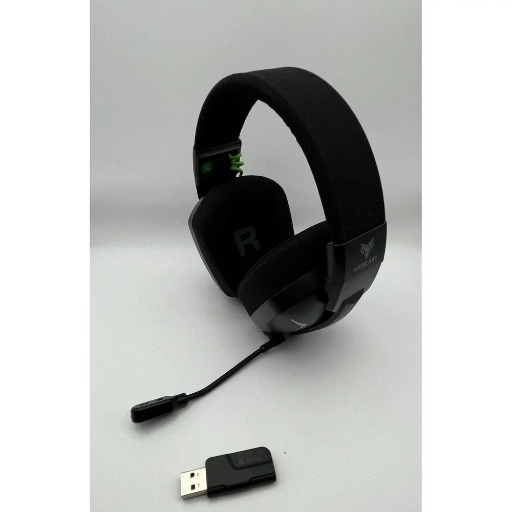 Weseary Wireless Bluetooth Gaming Headset USB Dongle Mic - No Charging Cable